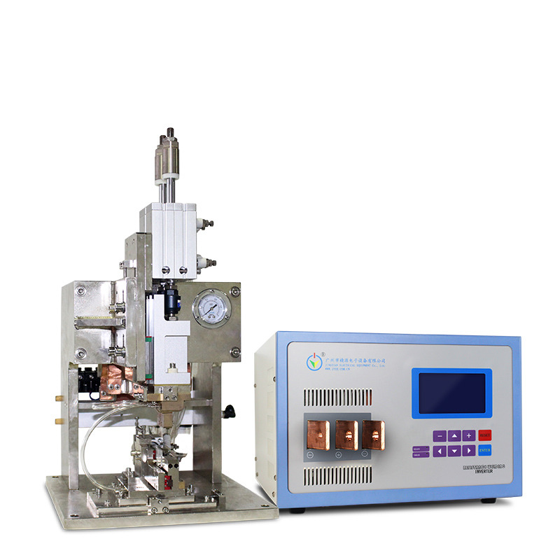 精密電阻焊機之線束壓方整形焊接技術 - 電子線束焊接 - 1 雙壓方機頭和雙輸出焊接電源