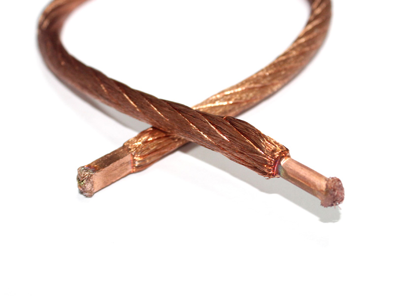 精密電阻焊機之線束壓方整形焊接技術 - 電子線束焊接 - 5 6平方編織銅線壓方和壓圓整形